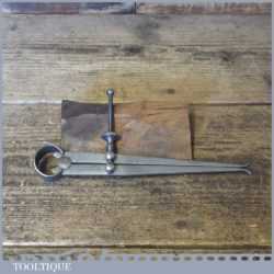 Vintage Moore & Wright 7” Inside Steel Spring Dividers - Good Condition