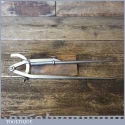 Vintage leatherworking 10” cast steel square leg steel dividers