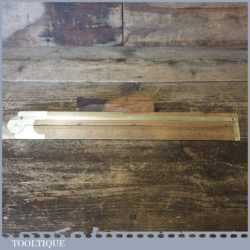 Vintage 24" Single Fold Boxwood And Brass Slide Rule