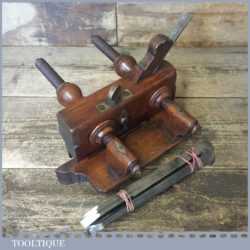 Vintage James Howarth Screw Stem Plough Plane - Full Set Irons