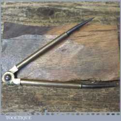 Quality Antique Pair Of 4” Brass Steel Dividers - Good Condition