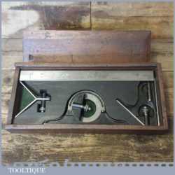 Vintage Boxed L S Starrett USA Steel Combination Square Protractor Centre Finder