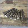 Selection 9 No: Vintage Stonemason’s Carving Chisels - Good Condition