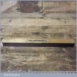 Heavy Ornate Antique Jameson 12” Rosewood Brass Spirit Level