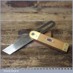 Vintage GTL Beechwood Brass Sliding Bevel 7 ½” Blade - Good Condition