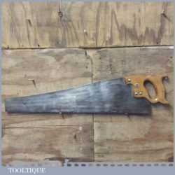 Vintage Elsworth Sheffield 26” Cross Cut Handsaw 7 TPI - Sharpened