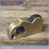 Antique Brass Bullnose Rabbet Plane Ebony Wedge - Good Condition