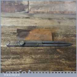 Vintage Monument Cast Steel 8” Square Leg Steel Dividers - Good Condition