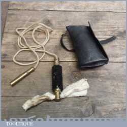 Vintage Brass 12 Gauge Bore Gun Barrel Snake Cleaner