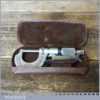 Vintage No: 961b Moore & Wright 0”- 1” micrometer in original case and in good used condition.