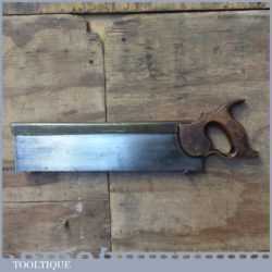 Antique Ashall 1861-1898 14” Brass Back Tenon Saw 10 ½ TPI - Sharpened