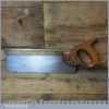 Vintage Warranted Superior 12” Brass Back Tenon Saw 12 TPI - Sharpened Refurbished