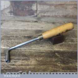 Vintage Piano Tuning Wrench Tool With ¼” Socket Boxwood Handle