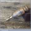 Vintage Beechwood And Brass Awl Tool - Good Condition
