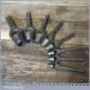 Vintage Set 8 No: Assorted Leatherworking Hole Punches - Good Condition