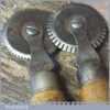 Vintage Pair Ridgely Beech Handled Stitch Marking Wheels - Good Condition