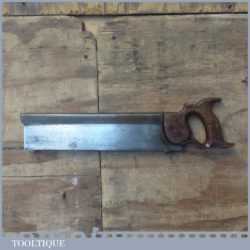 Antique Buck 1852-1898 14” Brass Back Tenon Saw 10 TPI - Sharpened Refurbished