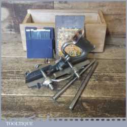 Vintage Record No: 044 Plough Plane With 8 Cutters - Fully Refurbished