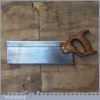 Vintage Warranted Superior 12” Steel Back Tenon Saw - Sharpened Refurbished