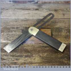 Vintage W Marples Carpenters Ebony Brass Sliding Bevel - Good Condition
