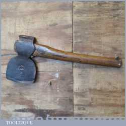 Vintage Carpenters Side Axe With Ash Handle - Sharpened Honed