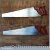 Vintage Pair Sandvik 23” Cross Cut And Rip Handsaws - Sharpened Refurbished