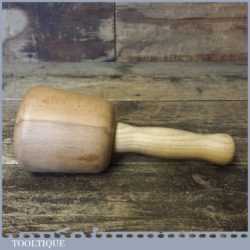 Nice Beechwood Woodcarving Mallet 4” Head Ash Handle - Unused