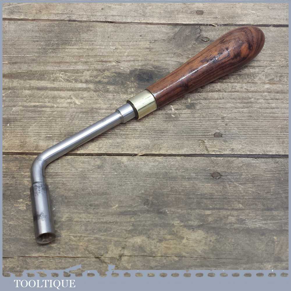 Vintage Piano Tuning Wrench Lever Tool Rosewood Handle