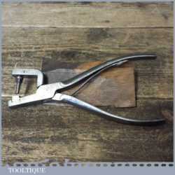 Vintage Pair Box Jointed Leatherworking Hole Punch Pliers - Good Condition