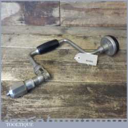 Vintage Stanley carpenter’s ratchet brace with beechwood handles