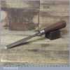 Antique Carpenter’s 1” Bevel Edge Chisel Beechwood Handle - Sharpened Honed