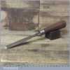 Antique Carpenter’s 1” Bevel Edge Chisel Beechwood Handle - Sharpened Honed