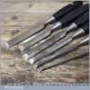 6 Vintage Stanley No: 5001 Bevel Edge Chisels - Sharpened Honed