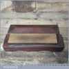 Vintage 9” x 2” Natural Washita Oil Stone Mahogany Box - Ready To Use