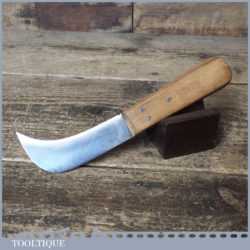 Vintage Cobblers Leatherworking Butt Knife Beechwood Handle
