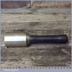 Vintage Woodcarver’s Brass Mallet Rosewood Handle - Good Condition