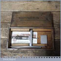 Vintage Boxed Brown & Sharpe Mfg Co. USA Depth Micrometer