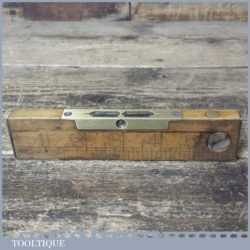 Vintage E Preston & Sons Boxwood Brass 6” Calibrated Spirit Level