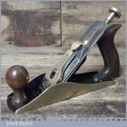 Vintage GTL No: 4 Brass Bodied Smoothing Plane Norris Style Adjuster - Refurbished