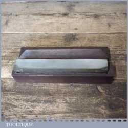 Vintage 8” x 1” Natural Llyn Idwal Oil Stone Mahogany Box - Ready To Use