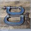 2 No: Vintage Record 2” Heavy Duty G Clamps - Good Condition