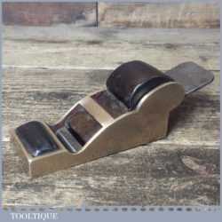 Antique 4 ½” x 2” Gunmetal Infill Chariot Plane Oak Wedge - Fully Refurbished