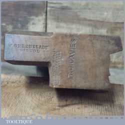 Antique W Greenslade Bristol 5/8” Ovolo Beechwood Moulding Plane