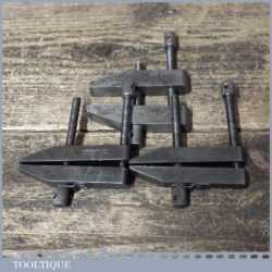 Set 3 Engineering Tool Maker’s Clamps Two Moore & Wright - Good Condition