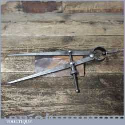 Vintage Moore & Wright 9” Steel Spring Dividers - Refurbished For Use