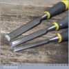 3 No: Modern Carpenter’s Bevel Edge Chisels - Sharpened Honed