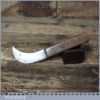 Vintage Cobblers Leatherworking Butt Knife - Beechwood Handle