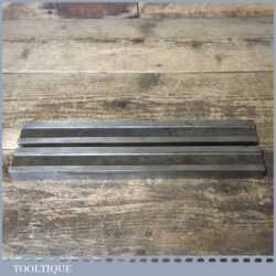 Vintage Pair 12” Engineer’s Parallel Cast Steel Bars - Good Condition