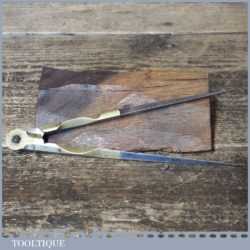 Elegant Vintage Pair 5 ¾” Brass Steel Box Jointed Leg Dividers - Good Condition