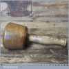 Handmade Wood Turned Old Lignum Mallet Ash Handle Lignum Wedge